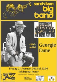 Georgie Fame: Sandviken Big Band Poster 2003