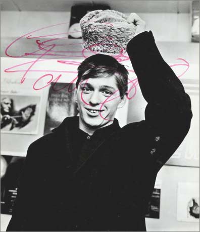An autographed photo of Georgie Fame from the early 60s